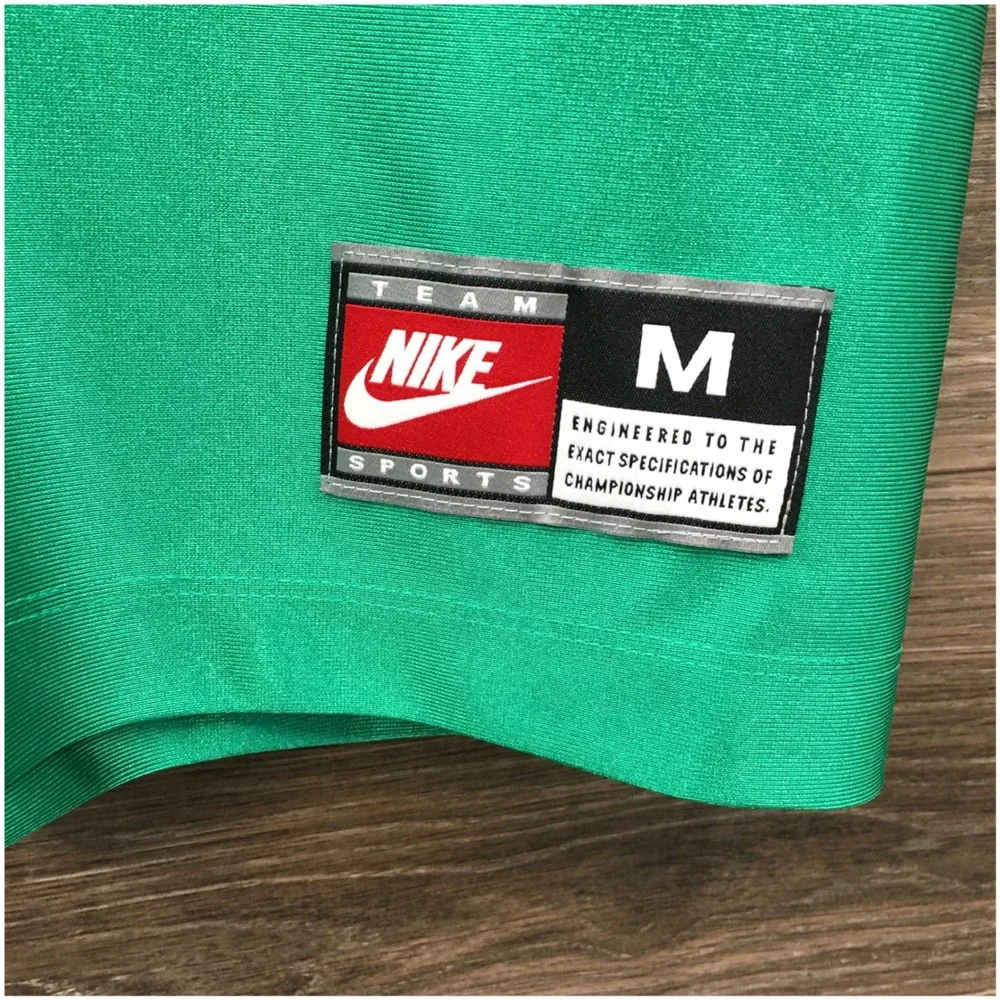 Nike Team Mens Green Dri-Fit Energy Soccer Jersey Polo Shirt Loose Fit Size M
